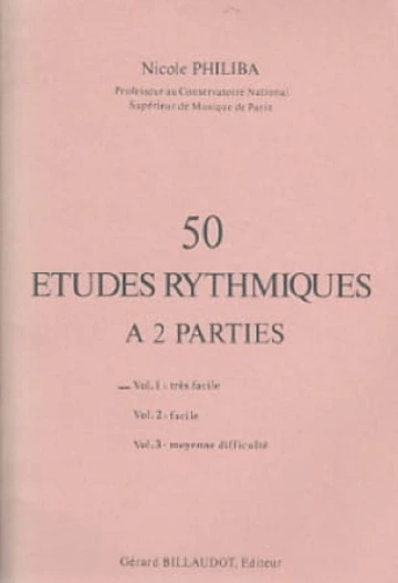 50 Études rythmiques à 2 parties. Volume 1 Visual